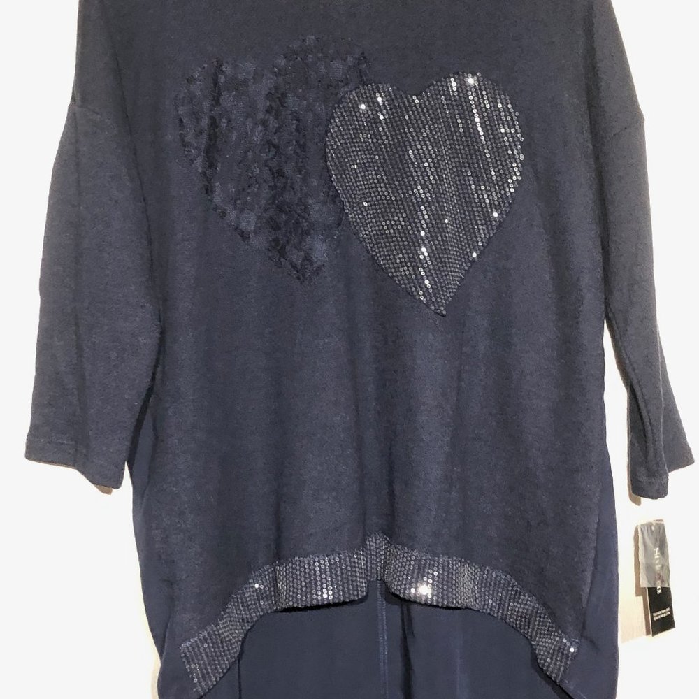 *Valentines  NWT Style & Company Navy Blue Shirt